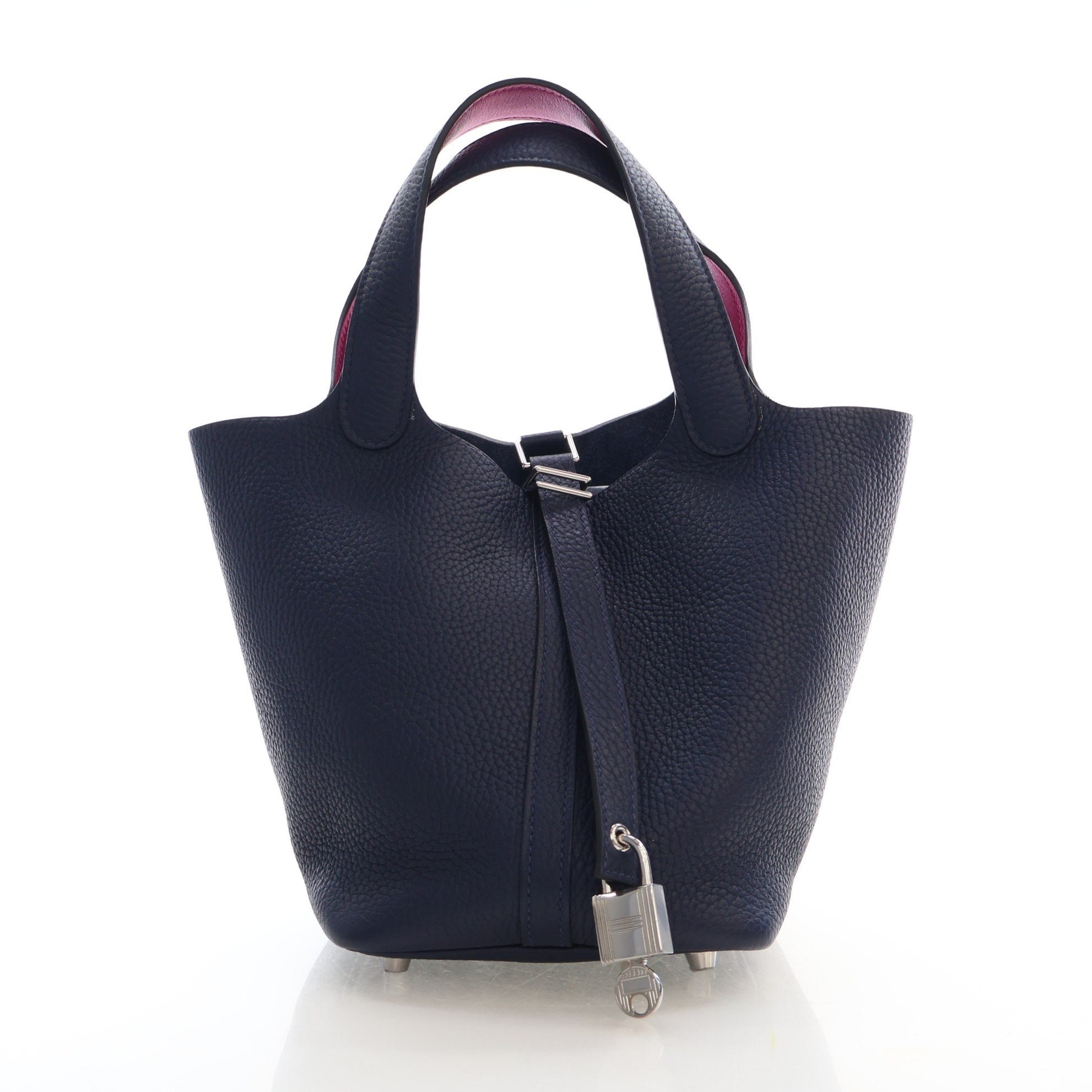 Hermes Bleu Nuit Clemence Verso Picotin Lock 18