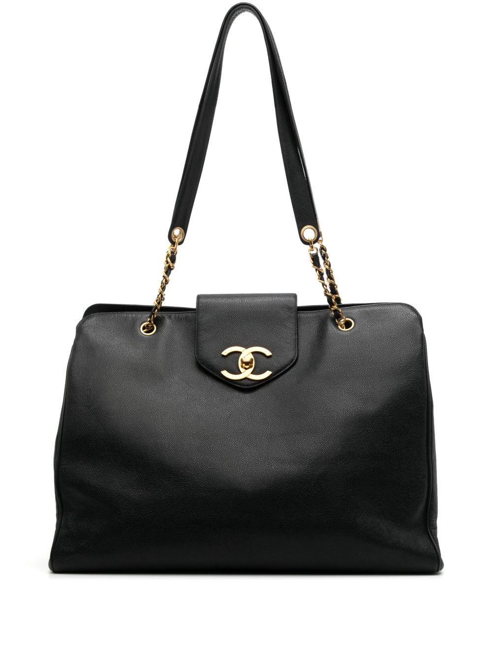 Supermodel leather tote bag