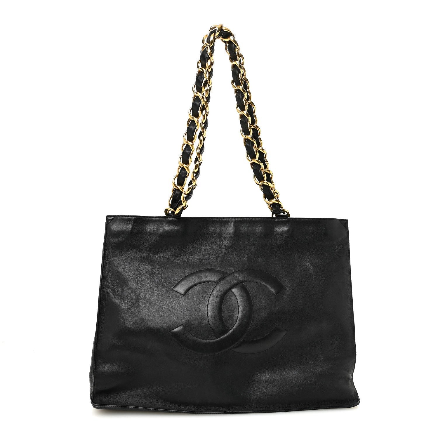 Chanel Lambskin CC Tote Black