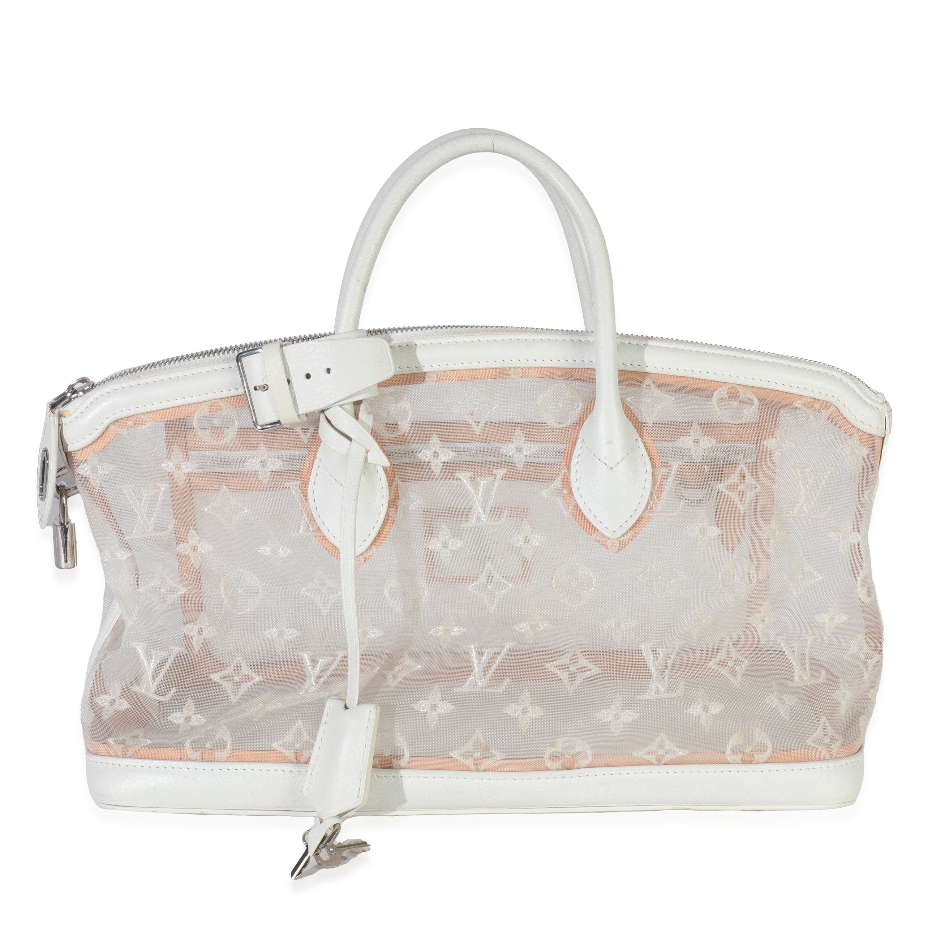 Louis Vuitton White Monogram Transparence Lockit East West