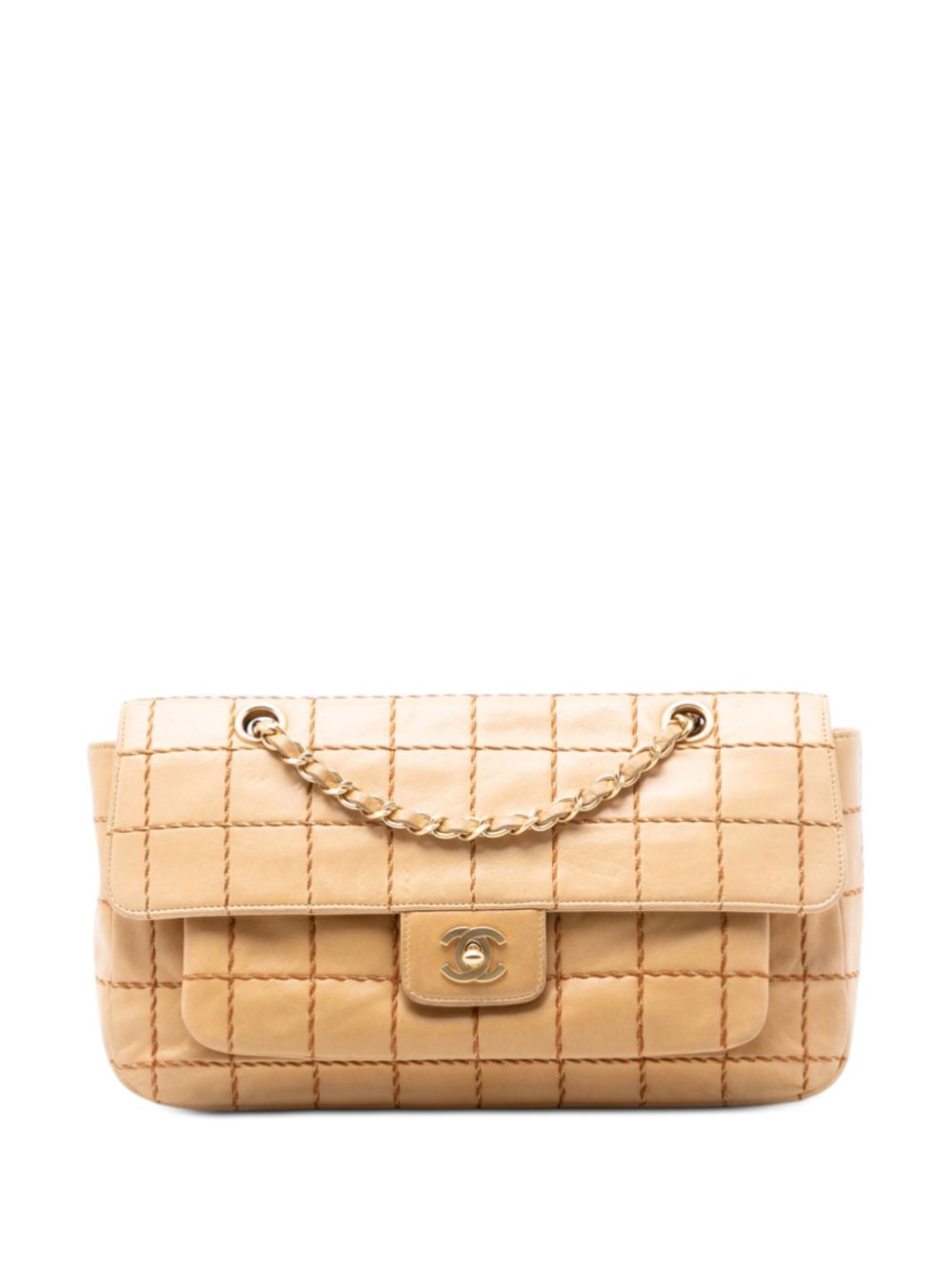 2000-2002 Chocolate Bar Lambskin Wild Stitch Chain Flap shoulder bag
