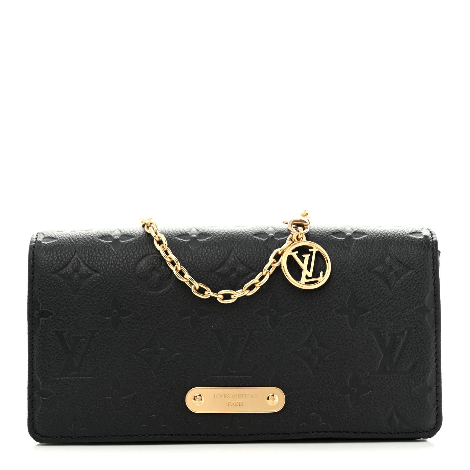 Louis Vuitton Empreinte Monogram Lily Wallet On Chain Black