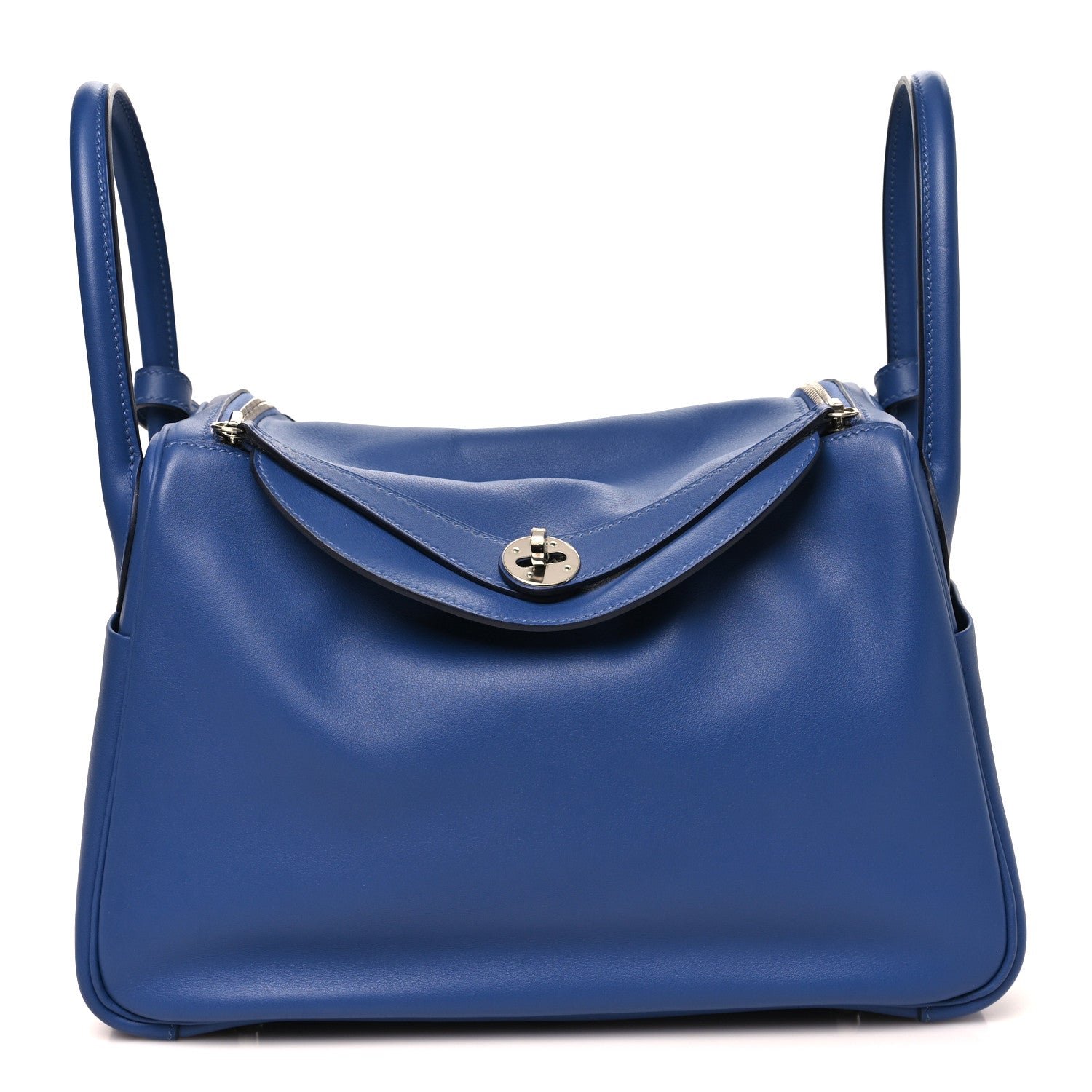 Hermes Swift Epsom Lindy 30 Tressage De Cuir Bleu Brighton Bleu Sapphire Capucine