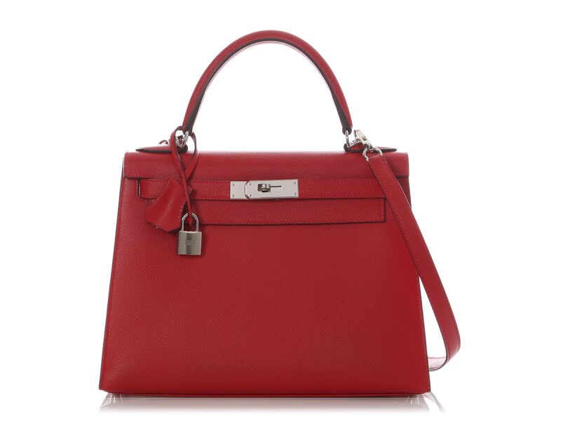Hermes Rouge Casaque Epsom Kelly 28 Palladium Hardware, 2020