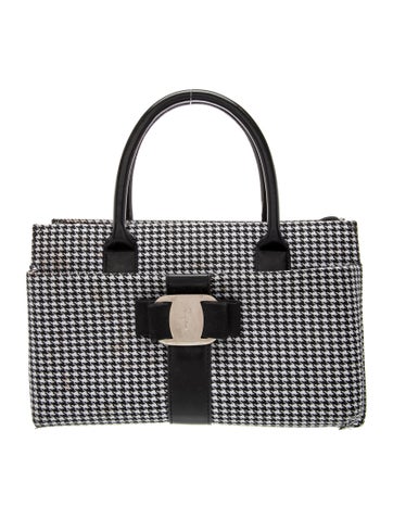 Salvatore Ferragamo Canvas Top Handle Bag