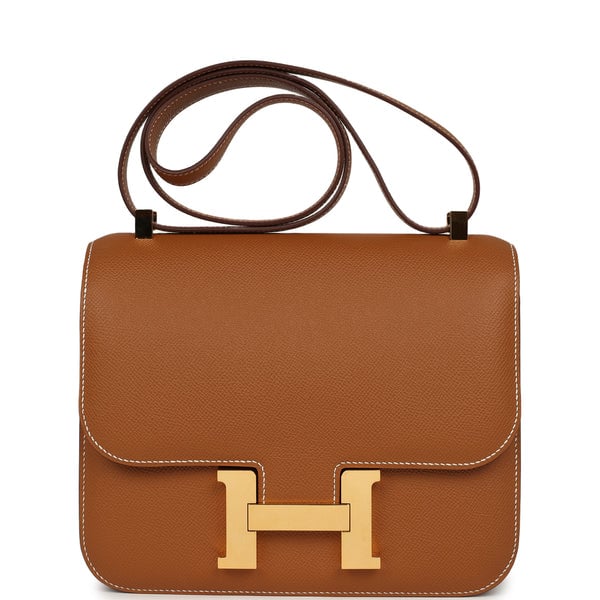 Pre-owned Hermes Constance 24 Gold Epsom Gold Hardware