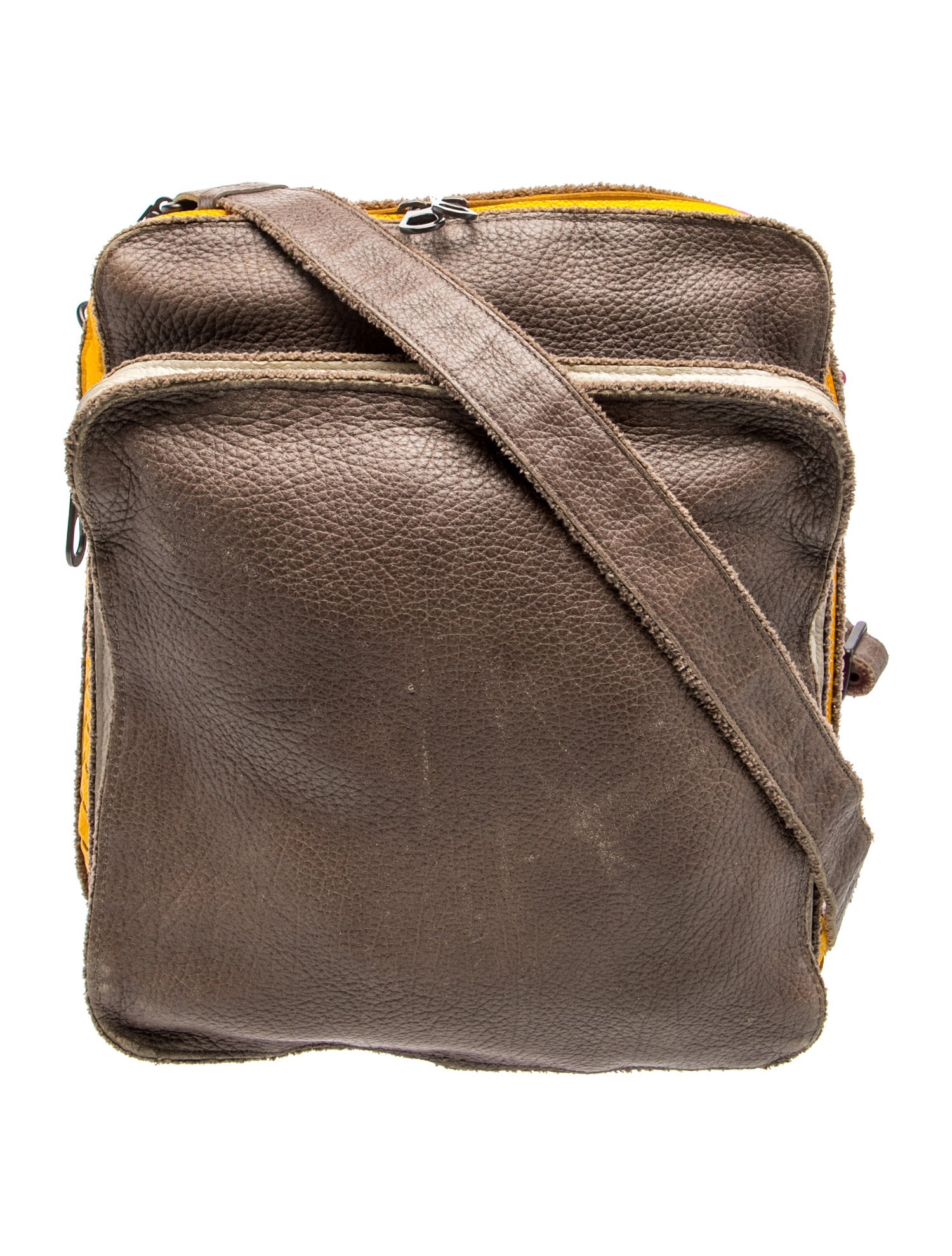 Intrecciato Two-Tone Grained Leather Medium