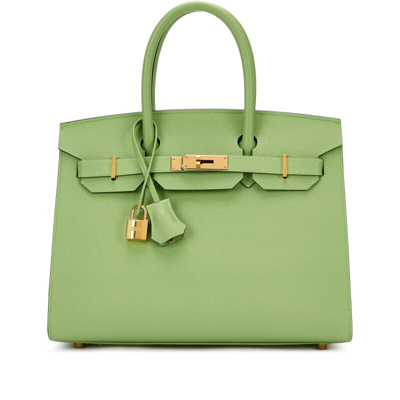 Hermes Vert Criquet Epsom Sellier Birkin 25 Gold Hardware, 2025