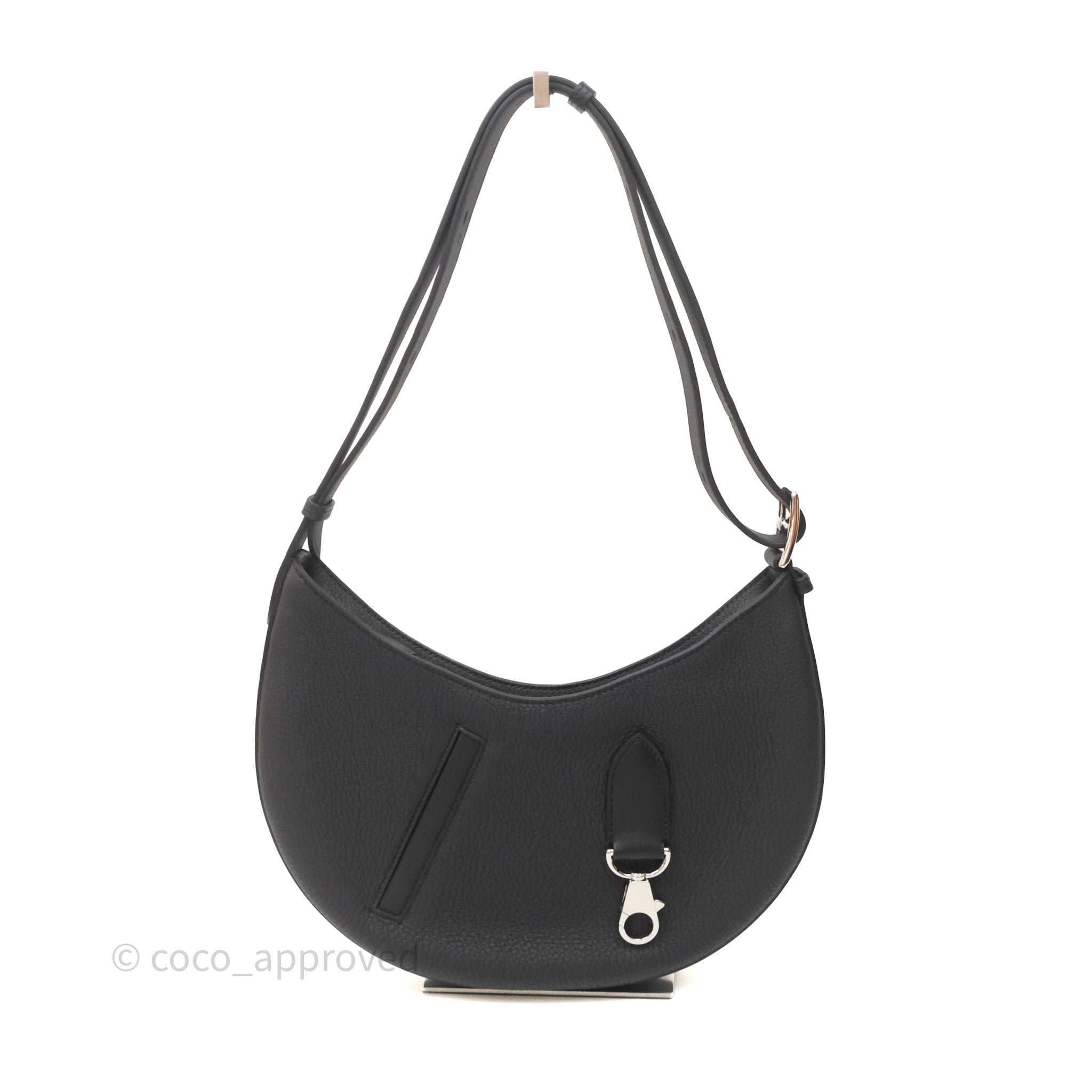 Hermès P'tit Arcon Togo Noir 89 Bag Palladium Hardware