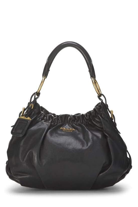 Prada Black Calfskin Hobo