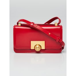 Bottega Veneta Bottega Veneta Bright Red Spazzolato Calfskin Leather BV Classic Mini Shoulder Bag