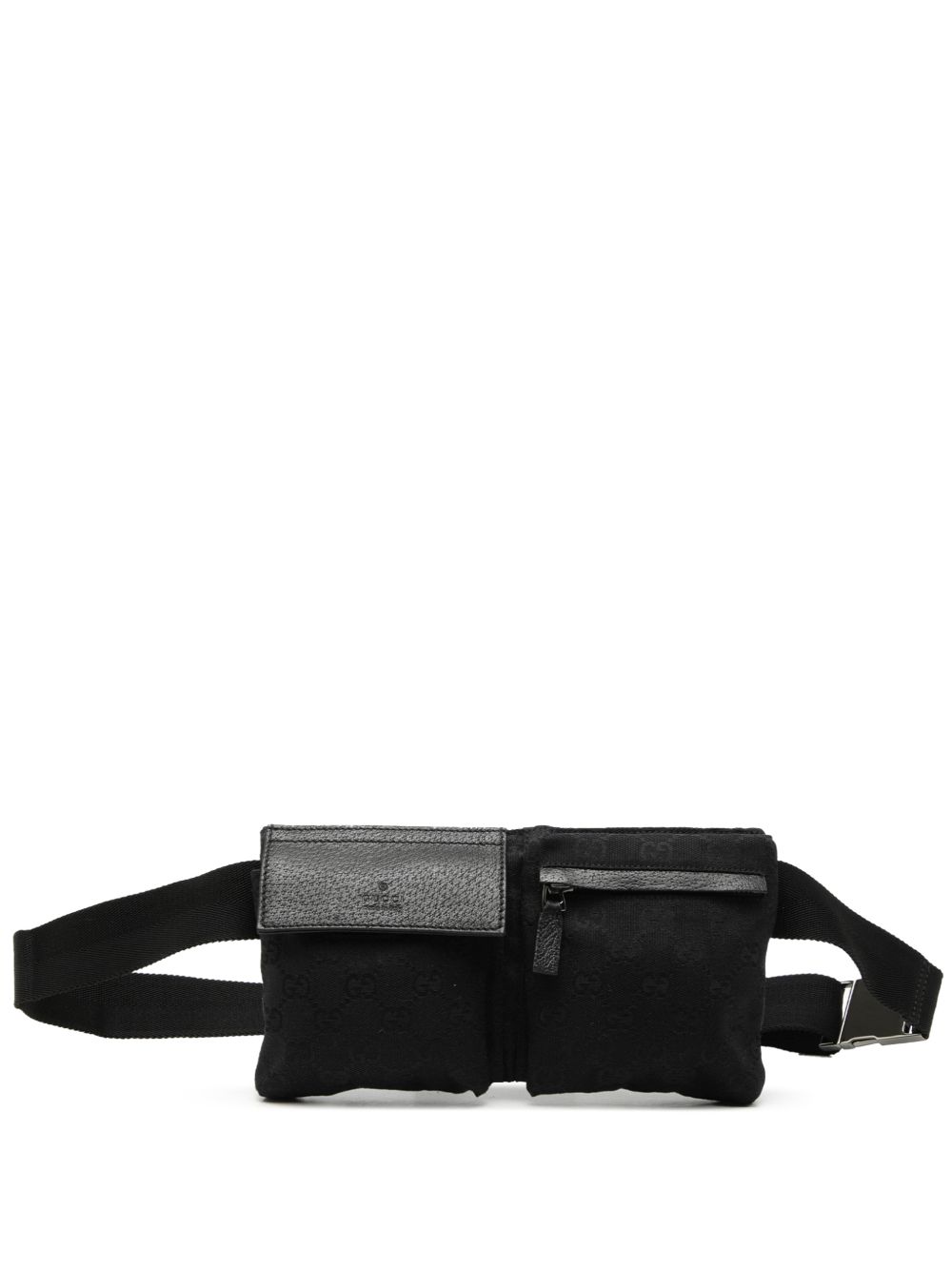 2000-2015 GG Canvas Double Pocket belt bag