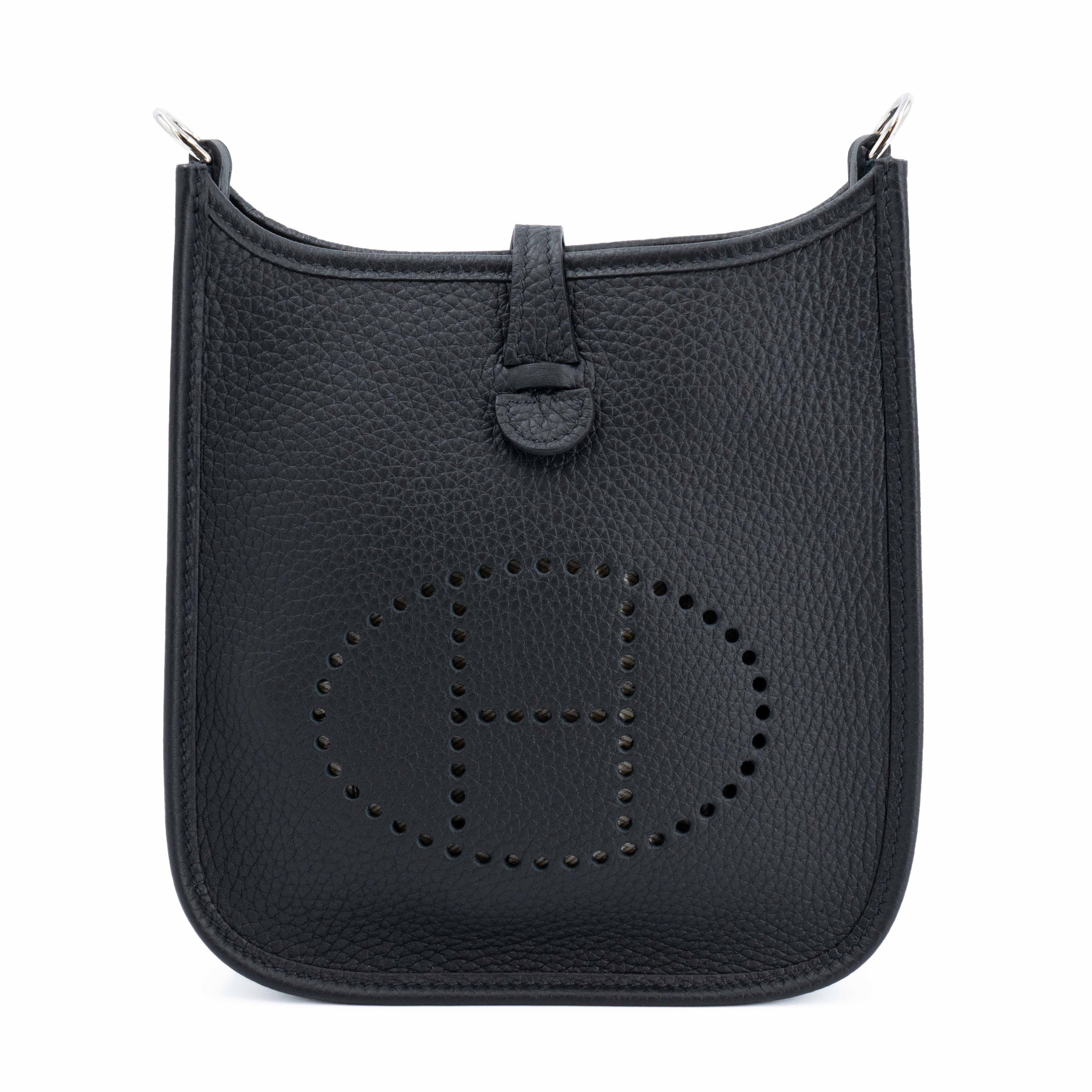 Unused ( Rank NS ) HERMÈS Mini Evelyne 16 Amazone 112cm Noir (89) Clemence Palladium hardware W (2024)