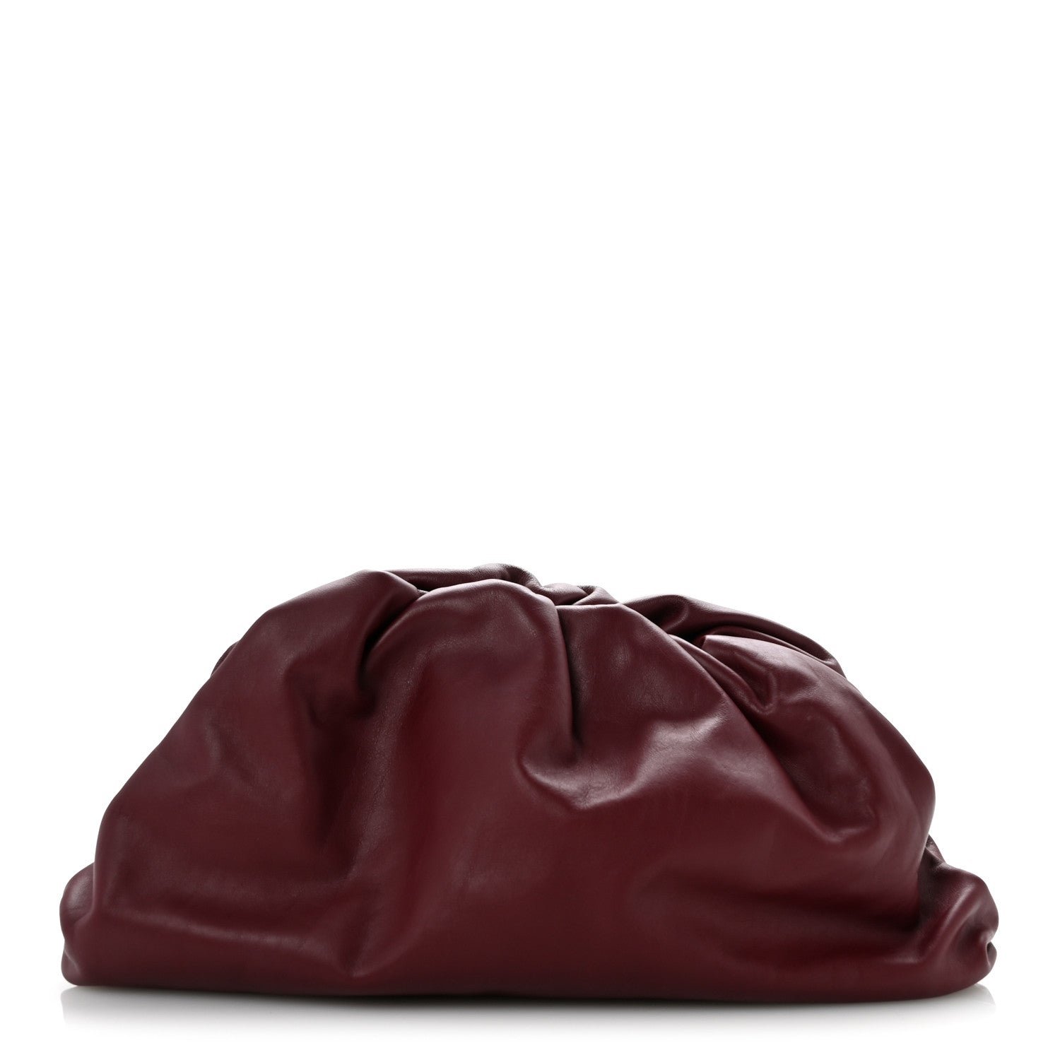Bottega Veneta Smooth Butter Calf The Pouch Oversized Clutch Bordeaux
