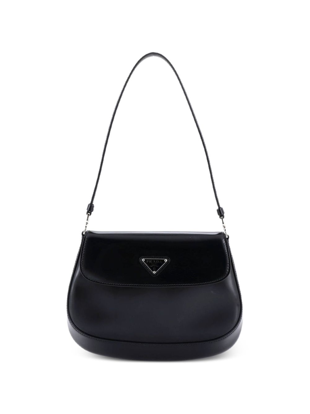 Prada Cleo Flap Shoulder Bag Spazzolato Leather Small hobo bag