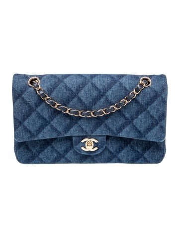 Classic Medium Denim 3D Double Flap