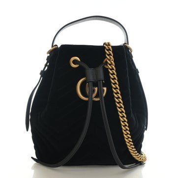 Velvet GG Marmont Bucket Bag