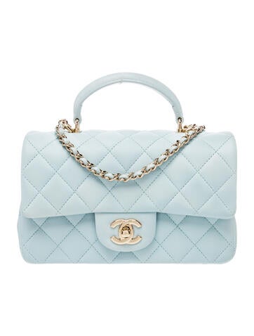 Rectangular Mini Top Handle Flap Bag