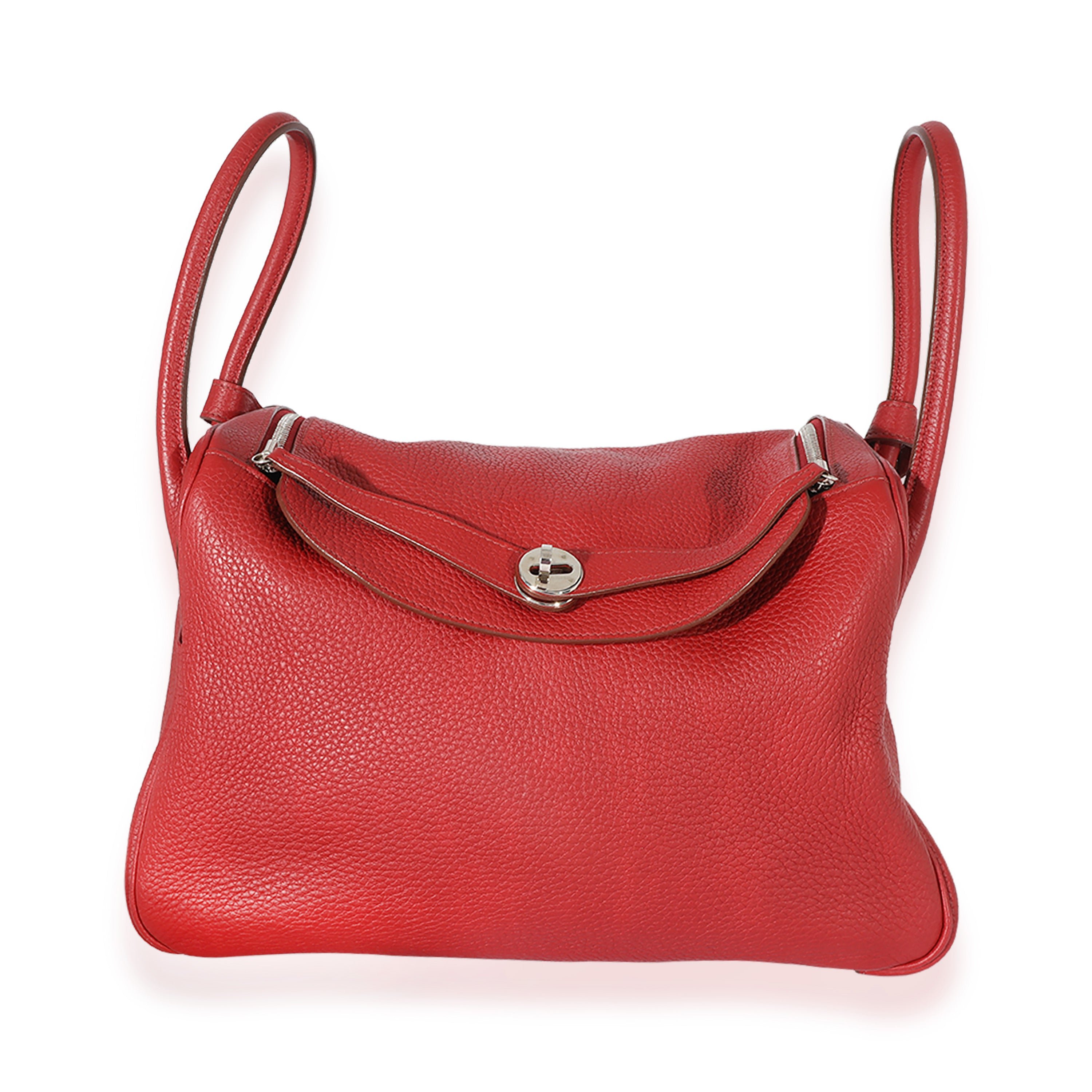 Hermes Rouge Grenat Clemence Lindy 34 PHW