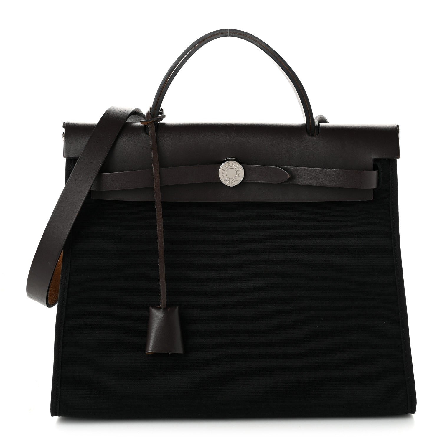 Hermes Toile Vache Hunter Herbag Zip 31 PM Ebene Black