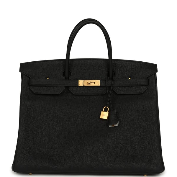 Hermes Special Order (HSS) Birkin 40 Black Verso Togo Brushed Gold Hardware
