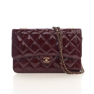 Patent Leather Wallet On Chain