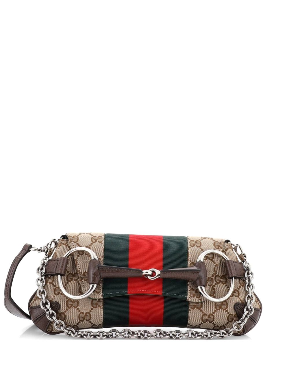 Horsebit NM Web Chain Clutch GG Canvas Small shoulder bag