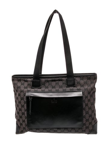 GG Canvas GG monogram canvas black tote bag