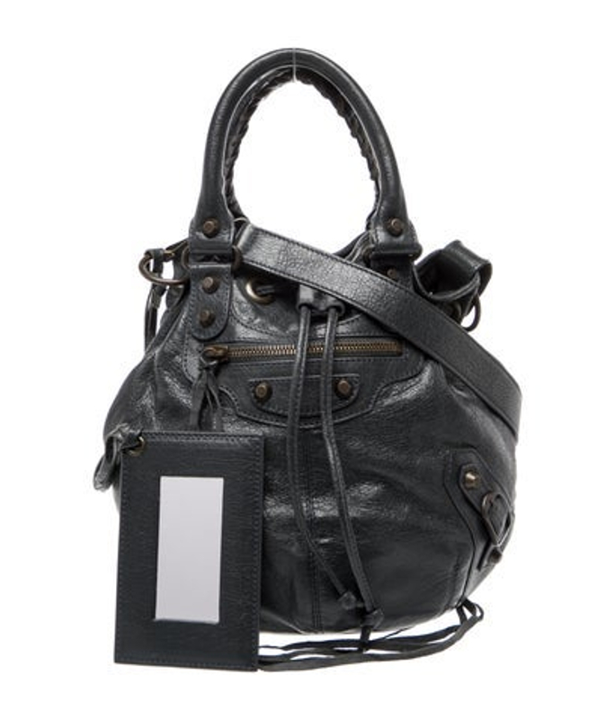 Balenciaga Leather Pompon Mini