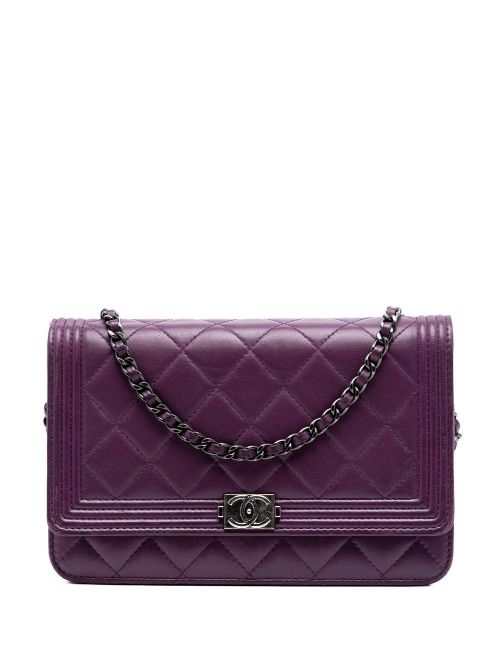 2015-2016 Quilted Lambskin Boy Wallet on Chain crossbody bag