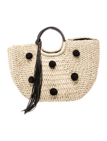 Raffia Top Handle Bag