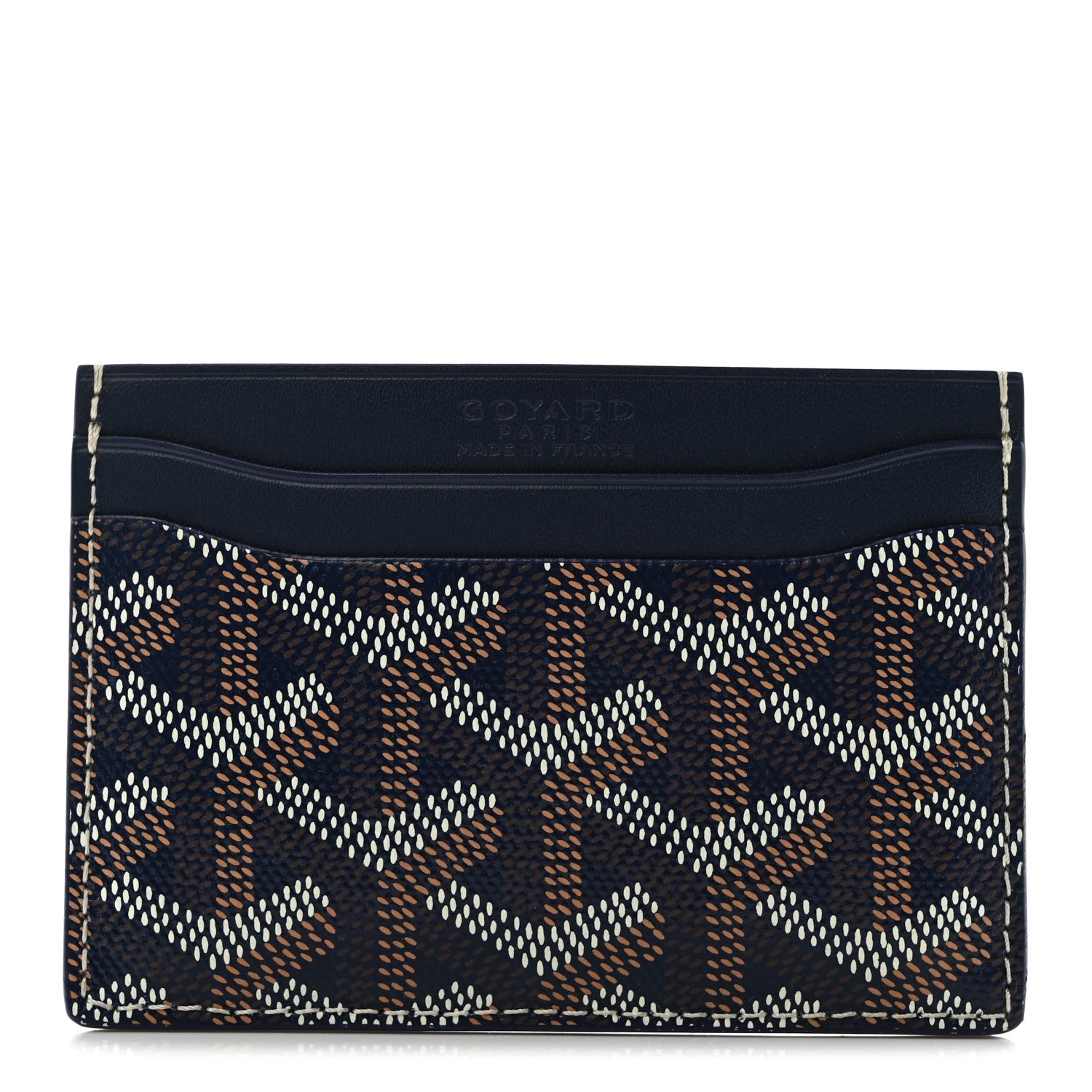 Goyardine Saint Sulpice Card Holder Navy