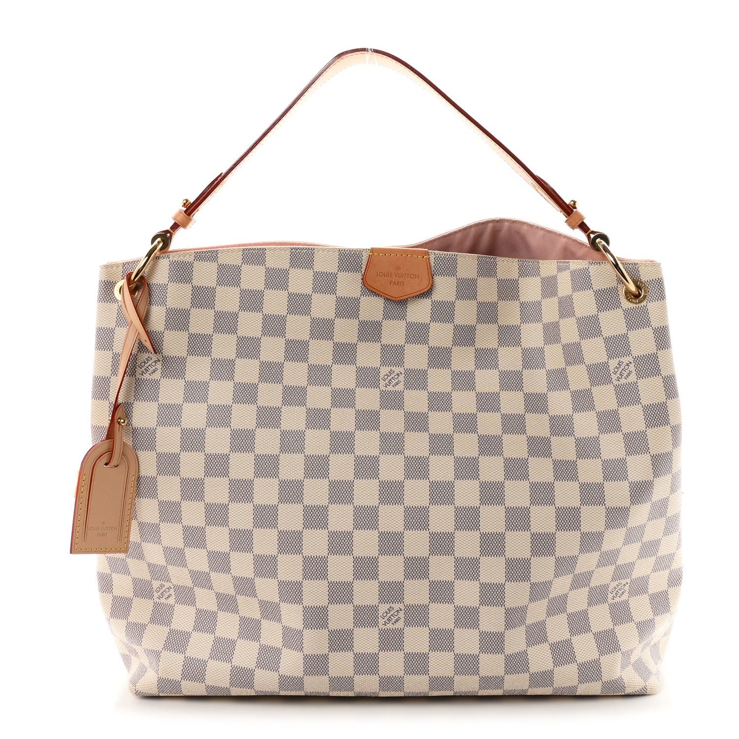 Louis Vuitton Damier Azur Graceful MM Rose Ballerine