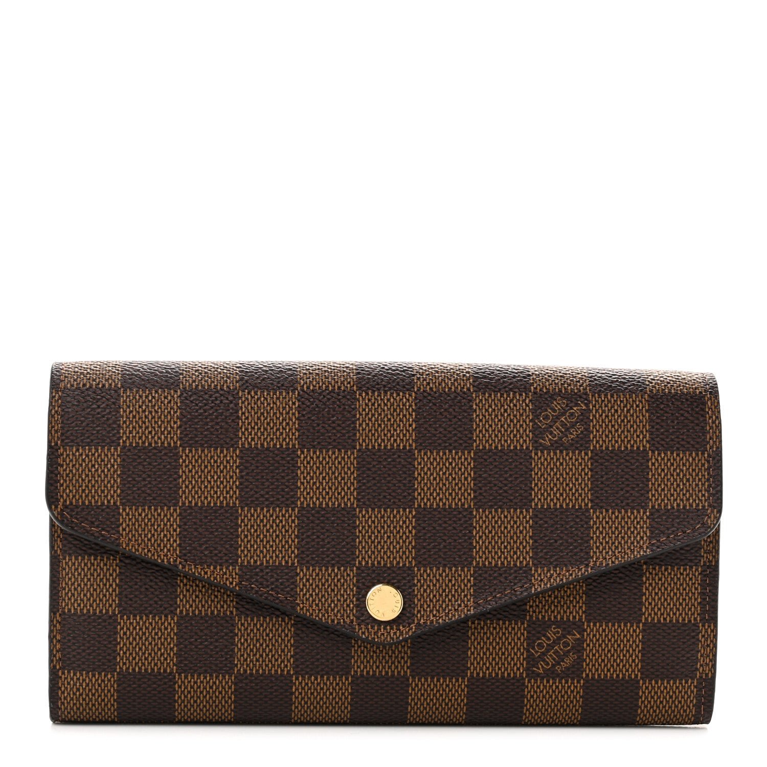 Louis Vuitton Damier Ebene Sarah Wallet NM Rose Ballerine