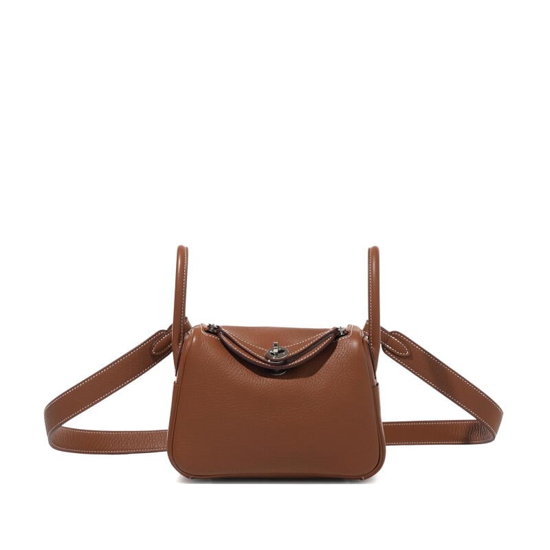 Gold Clemence Mini Lindy II Palladium Hardware, 2024