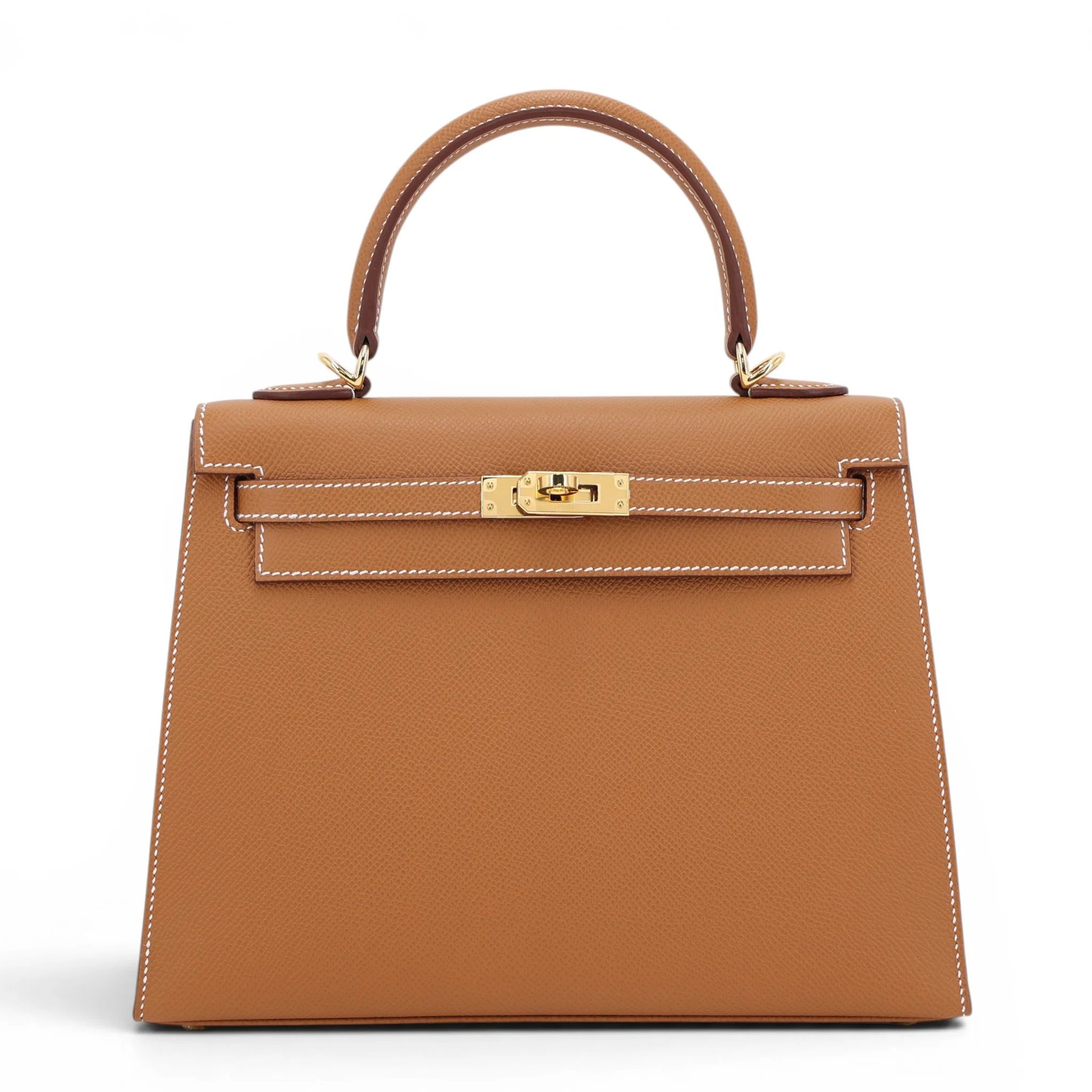 Unused ( Rank NS ) HERMÈS Kelly 25 Sellier Gold (37) Epsom Gold hardware G (2026)