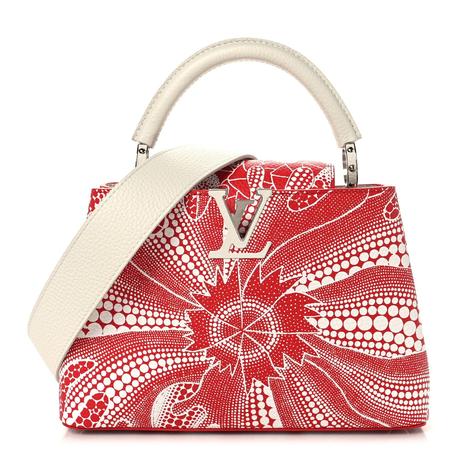 Louis Vuitton LV X YK Taurillon Psychedelic Flower Capucines BB Rouge