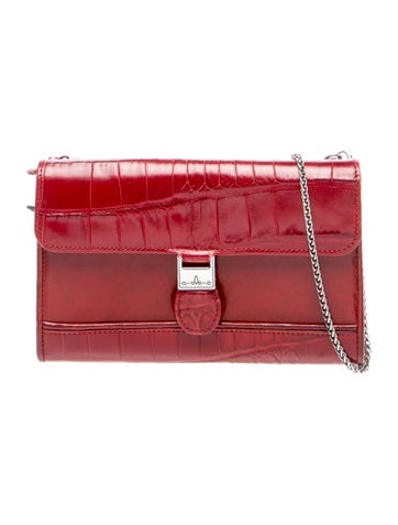 Embossed Leather Crossbody Bag