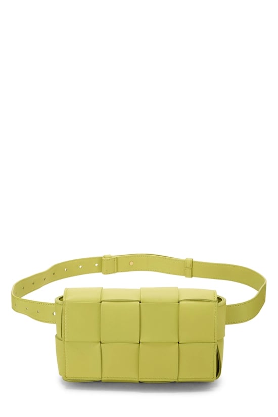 Green Maxi Intrecciato Cassette Belt Bag Mini