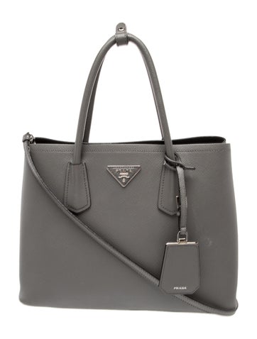 Saffiano Leather Double Bag Medium