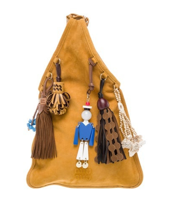 Miu Miu Miu Suede Top Handle Bag