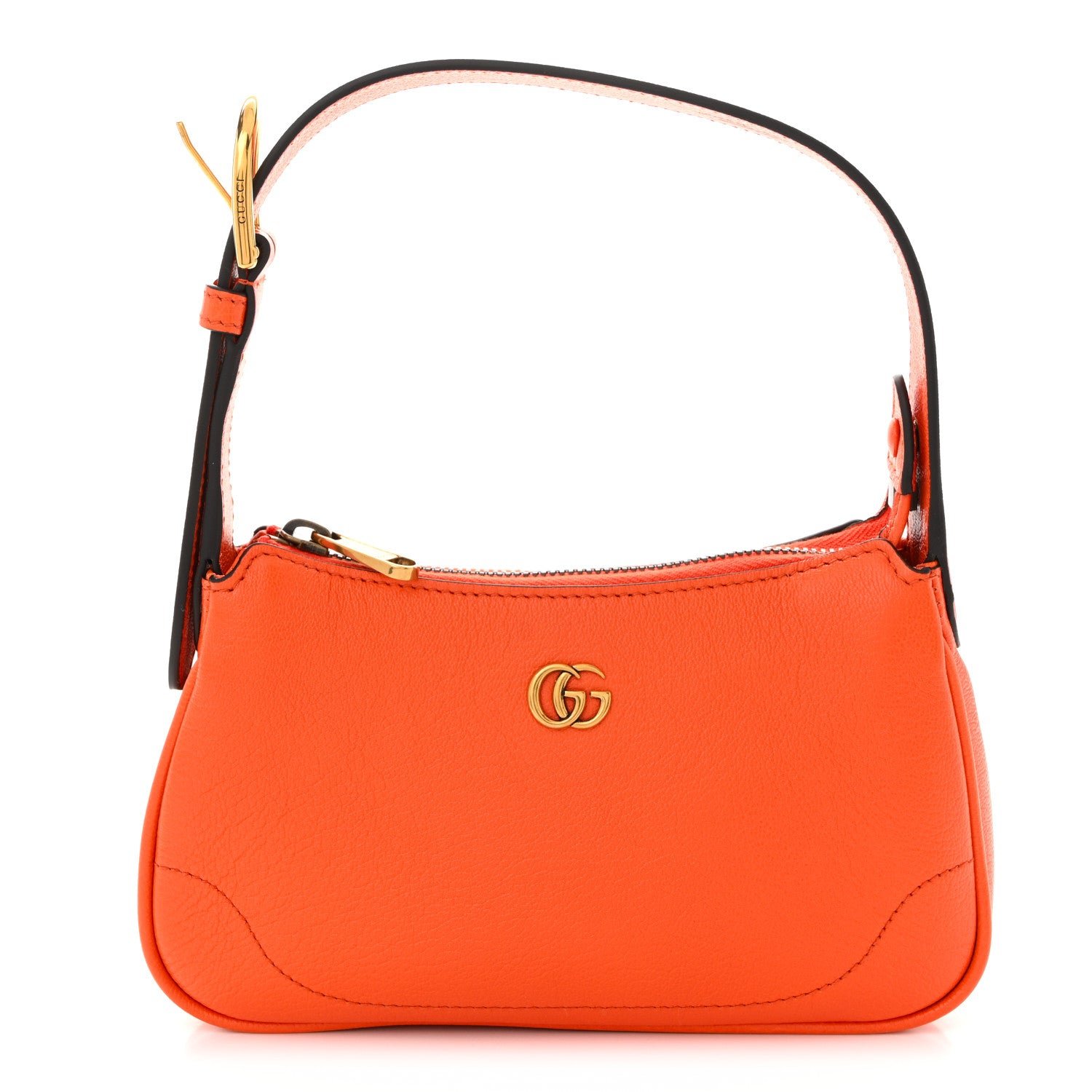 Gucci Goatskin Mini Aphrodite Shoulder Bag Orange