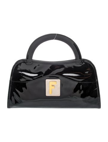Patent Leather Top Handle Bag