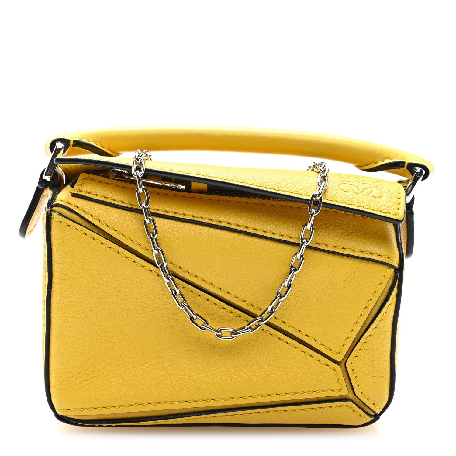 Loewe Calfskin Nano Puzzle Bag Yellow