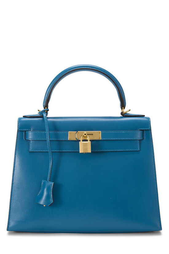 Hermes Blue Izmir Box Kelly Sellier 32