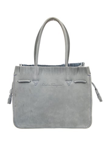 Suede Top Handle Bag