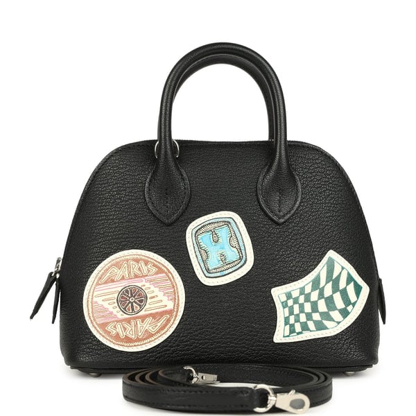 Hermes Hermes Mini 1923 Pique-Colle Bolide Black Chevre Palladium Hardware