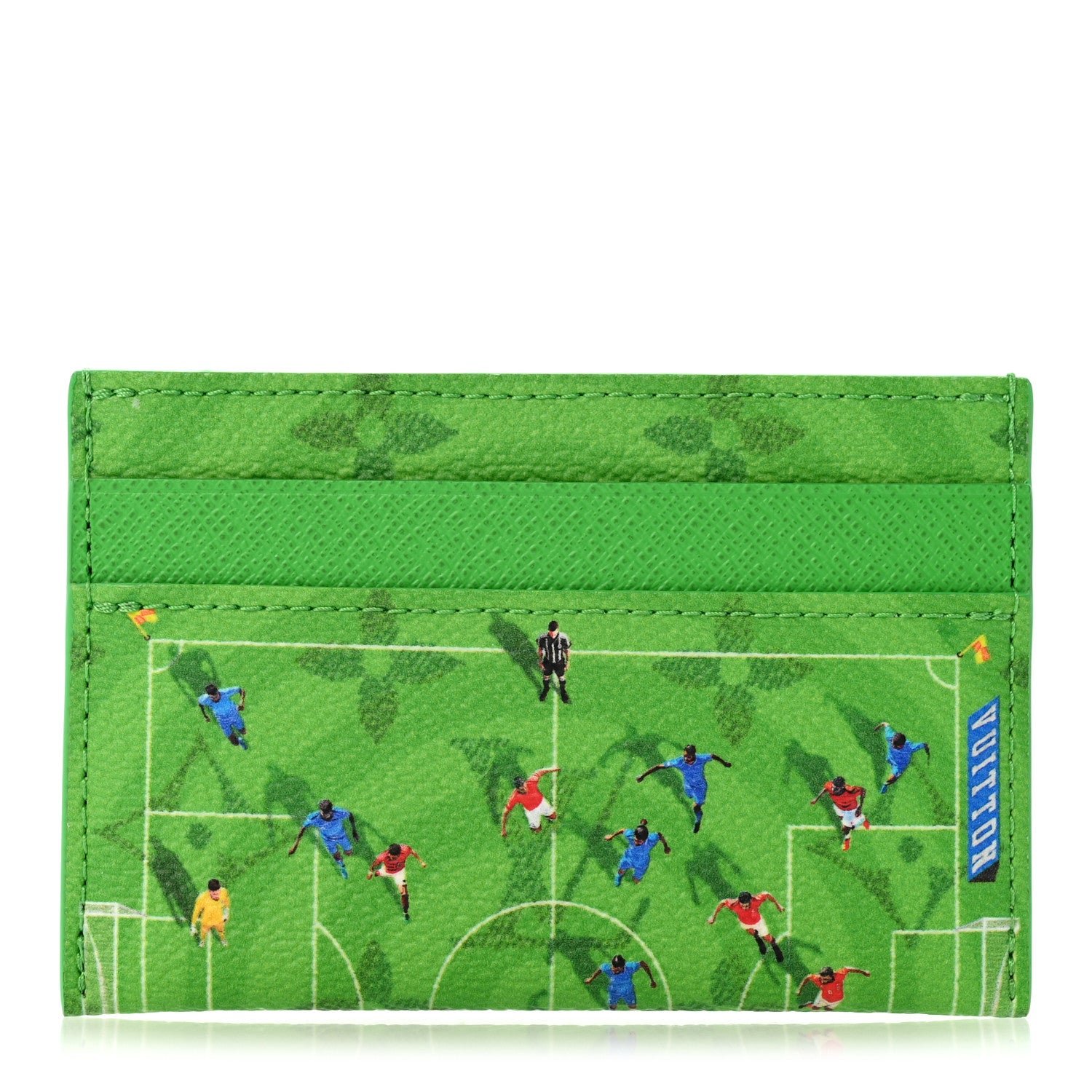 Louis Vuitton Monogram Double Card Holder Soccer Green