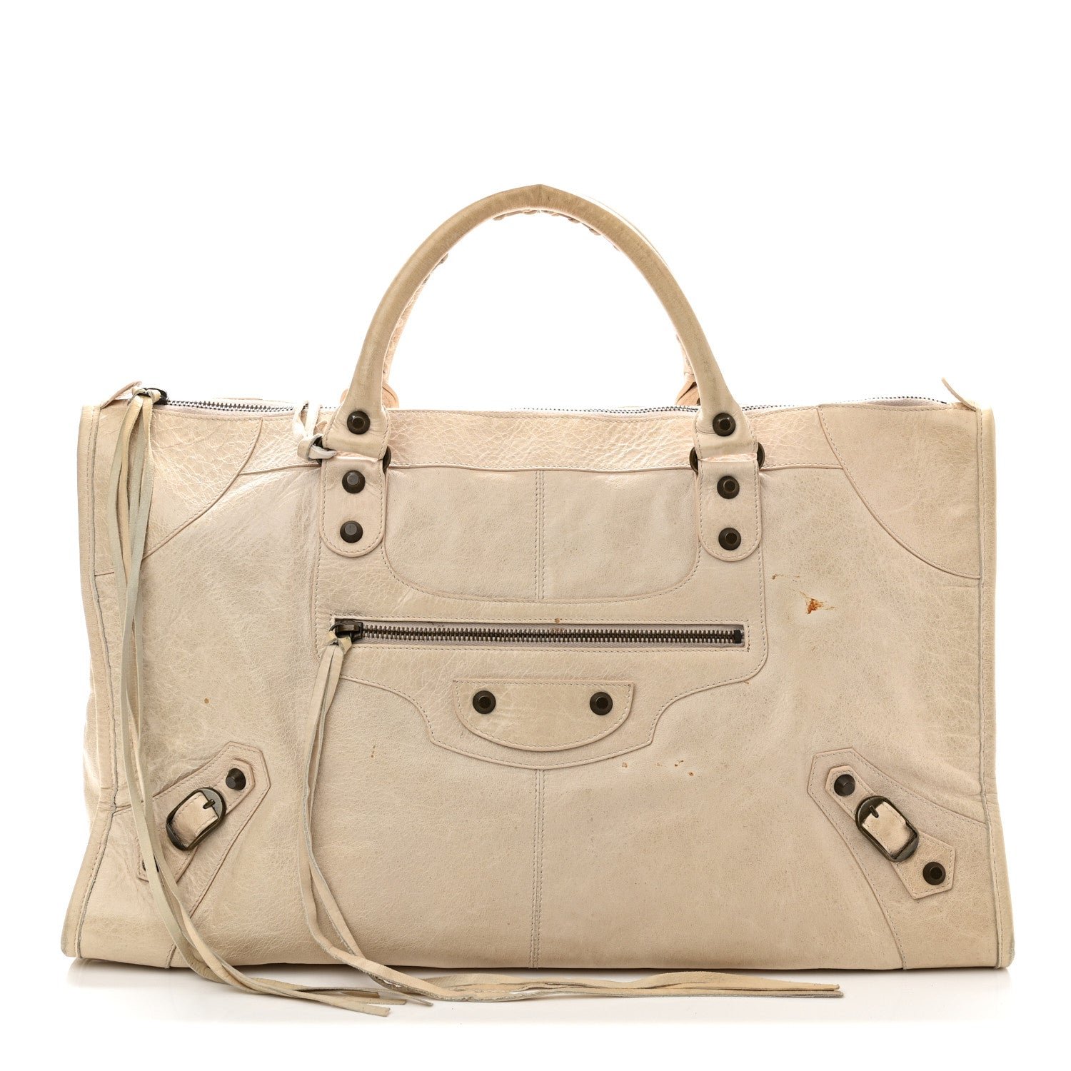 Balenciaga Agneau Classic Hardware Work Praline