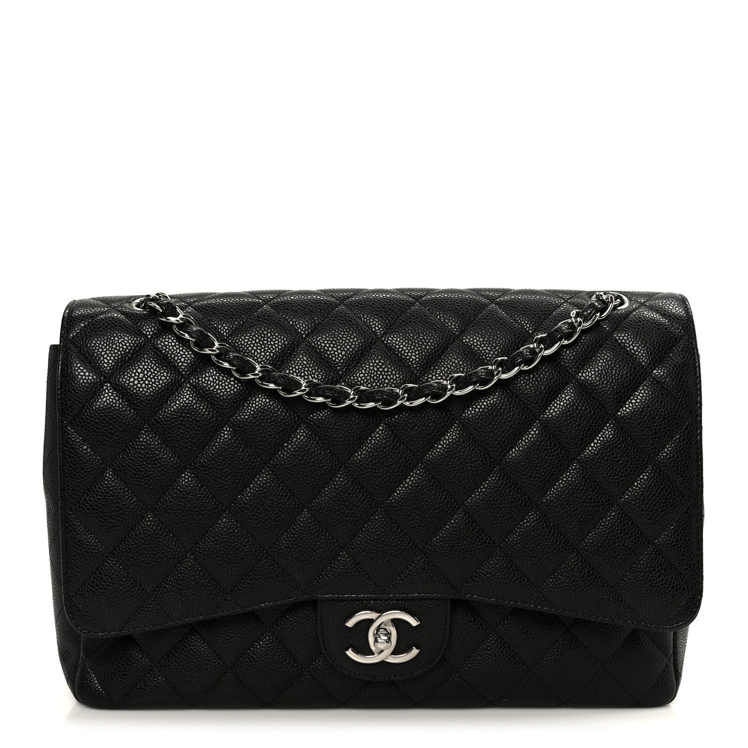 Chanel Caviar Quilted Maxi Double Flap Black